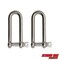 Extreme Max Extreme Max 3006.8201.2 BoatTector Stainless Steel Long D Shackle - 1/4", 2-Pack 3006.8201.2 - alternate 1